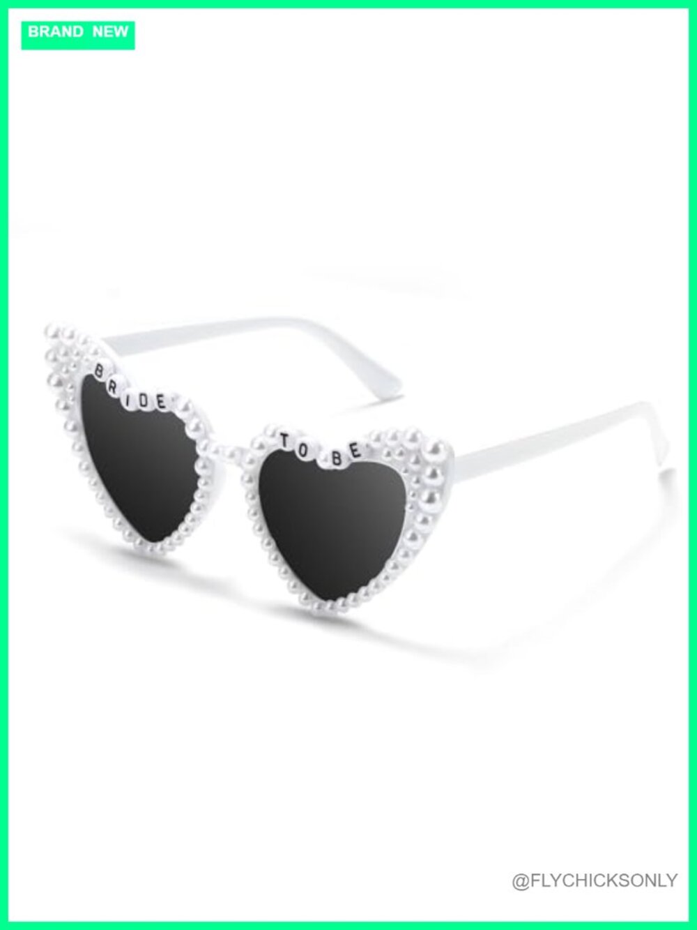 Heart Sunglasses Bride To Be Glasses Vintage Pearl